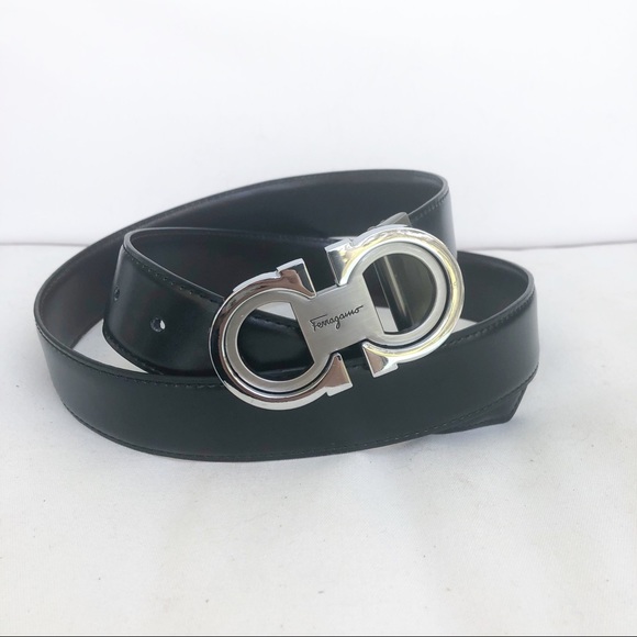Salvatore Ferragamo Other - Salvatore Ferragamo Gancini Black Leather Belt